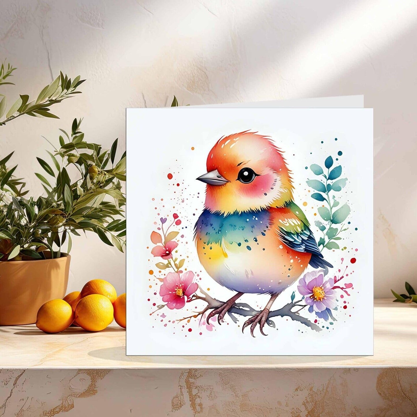 Colourful Bird Greeting Card - Any Occasion - Beautiful Bird Art Illustration