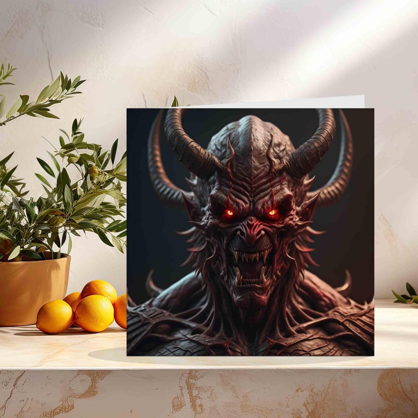 Demon Devil Greeting Card 145mm x 145mm