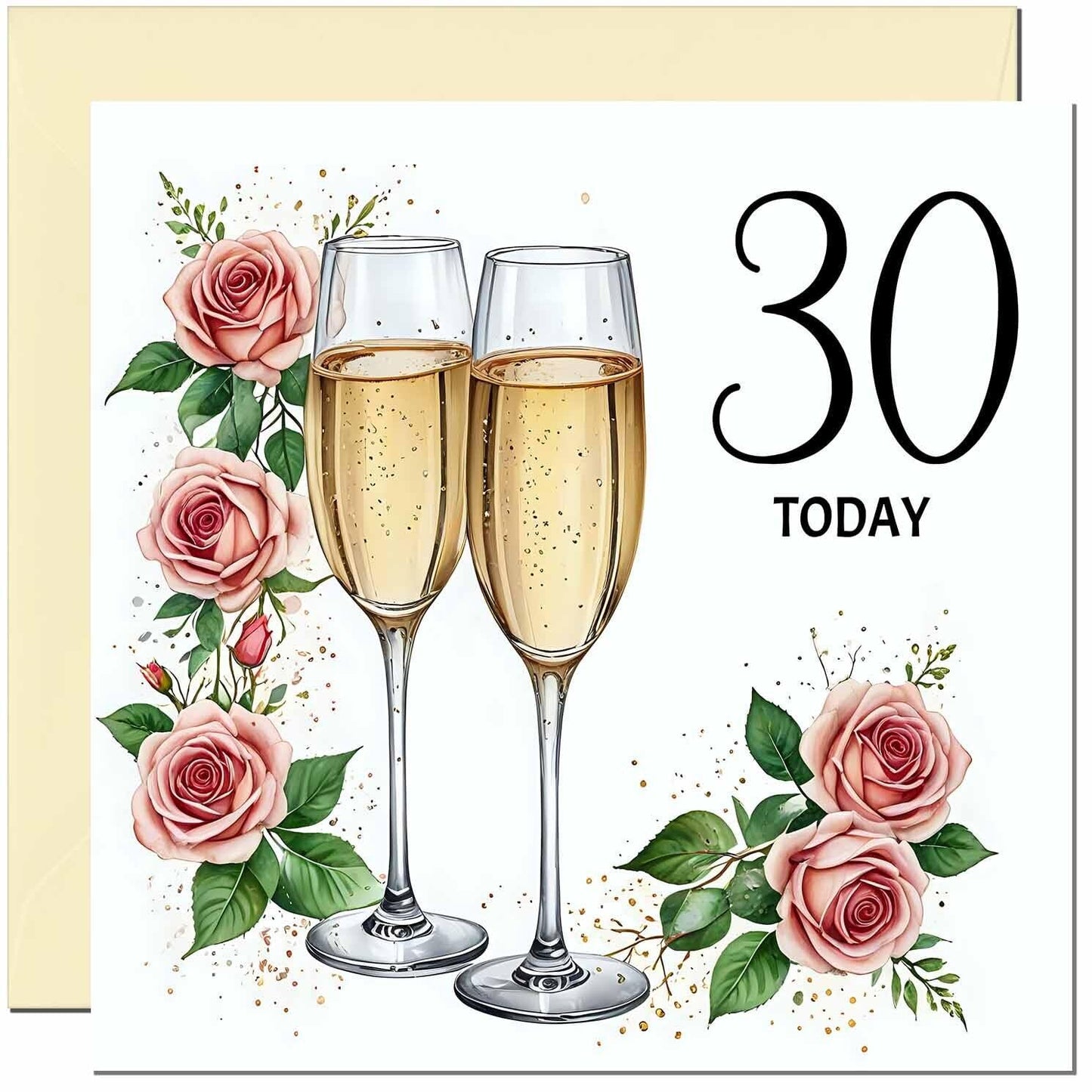 Birthday Card for women - Floral Fizz Classy Elegant