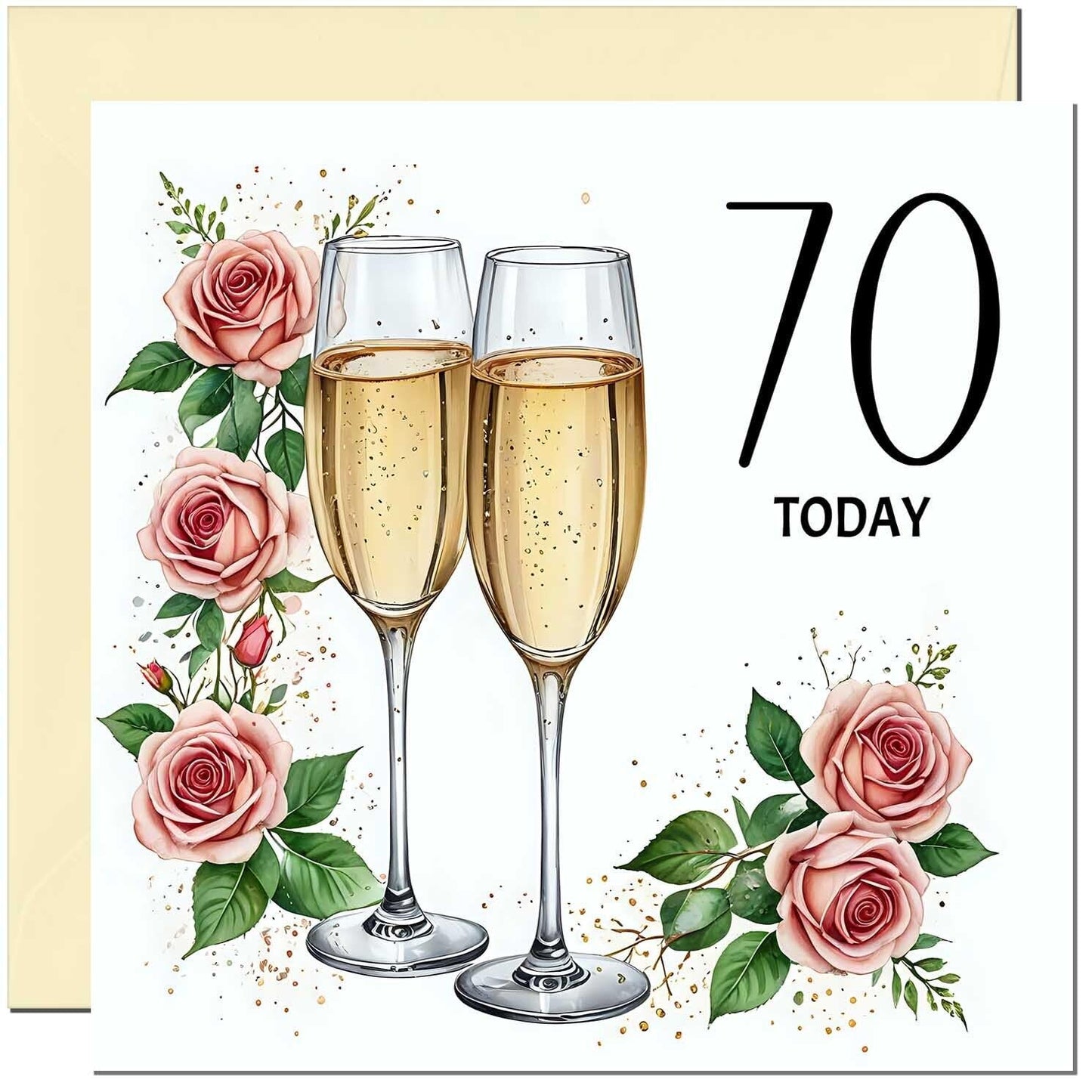 Birthday Card for women - Floral Fizz Classy Elegant