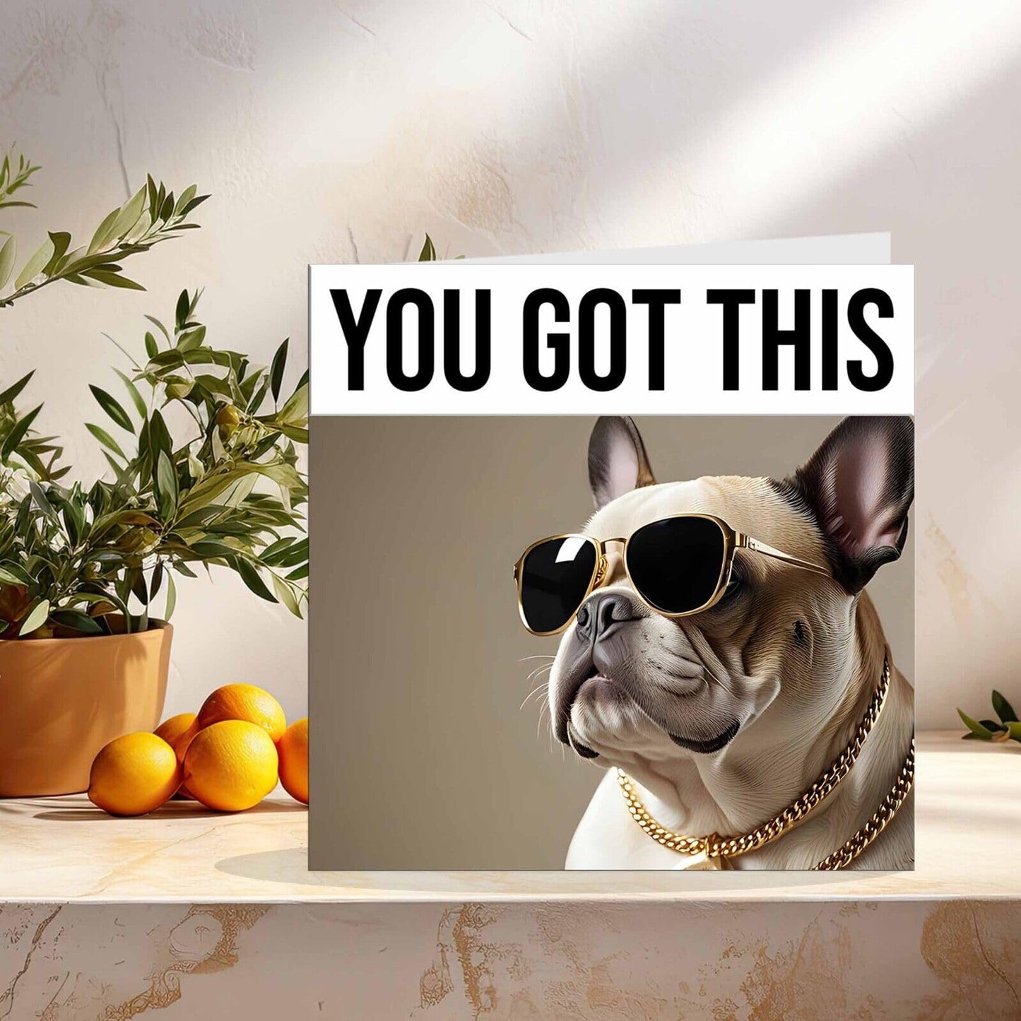 You Got This Card - Cool Pug Dog Good Luck Colleague New Job Card - 145 x 145mm