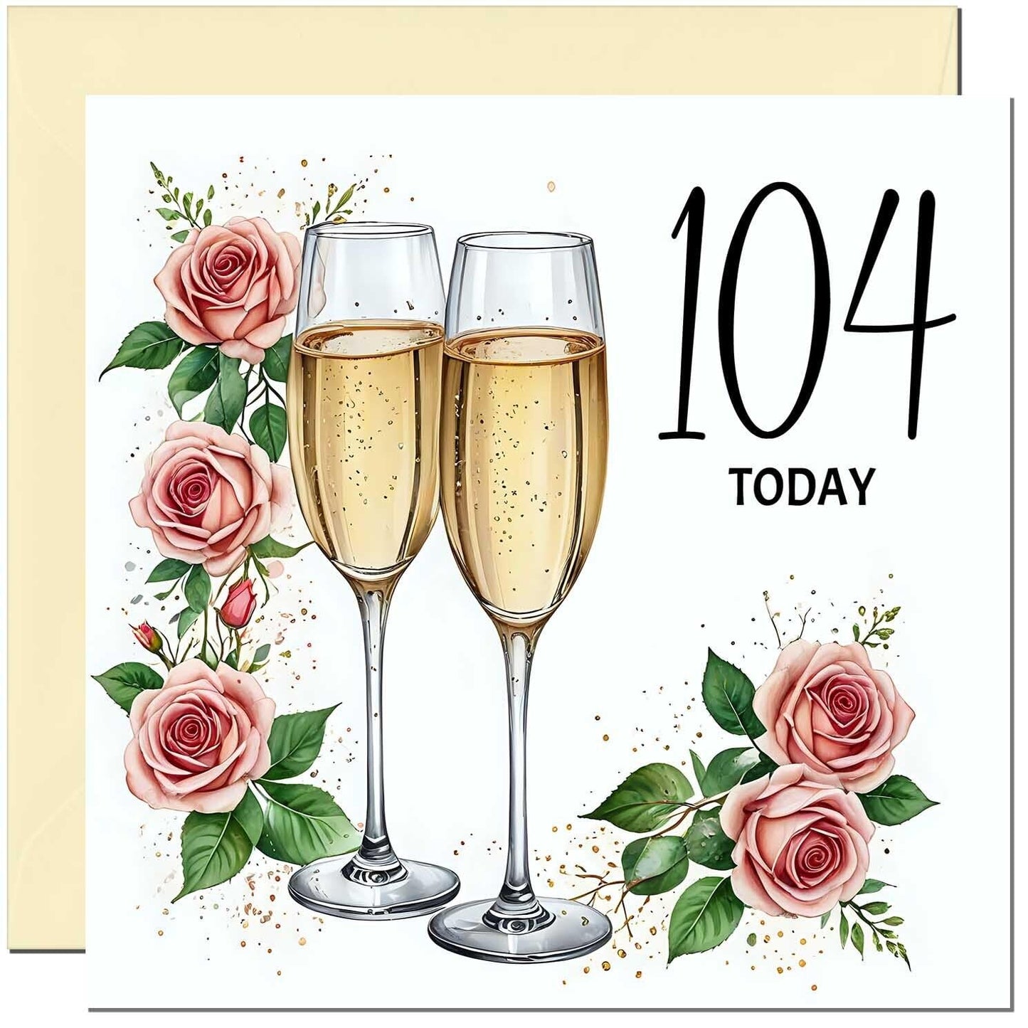 Birthday Card for women - Floral Fizz Classy Elegant