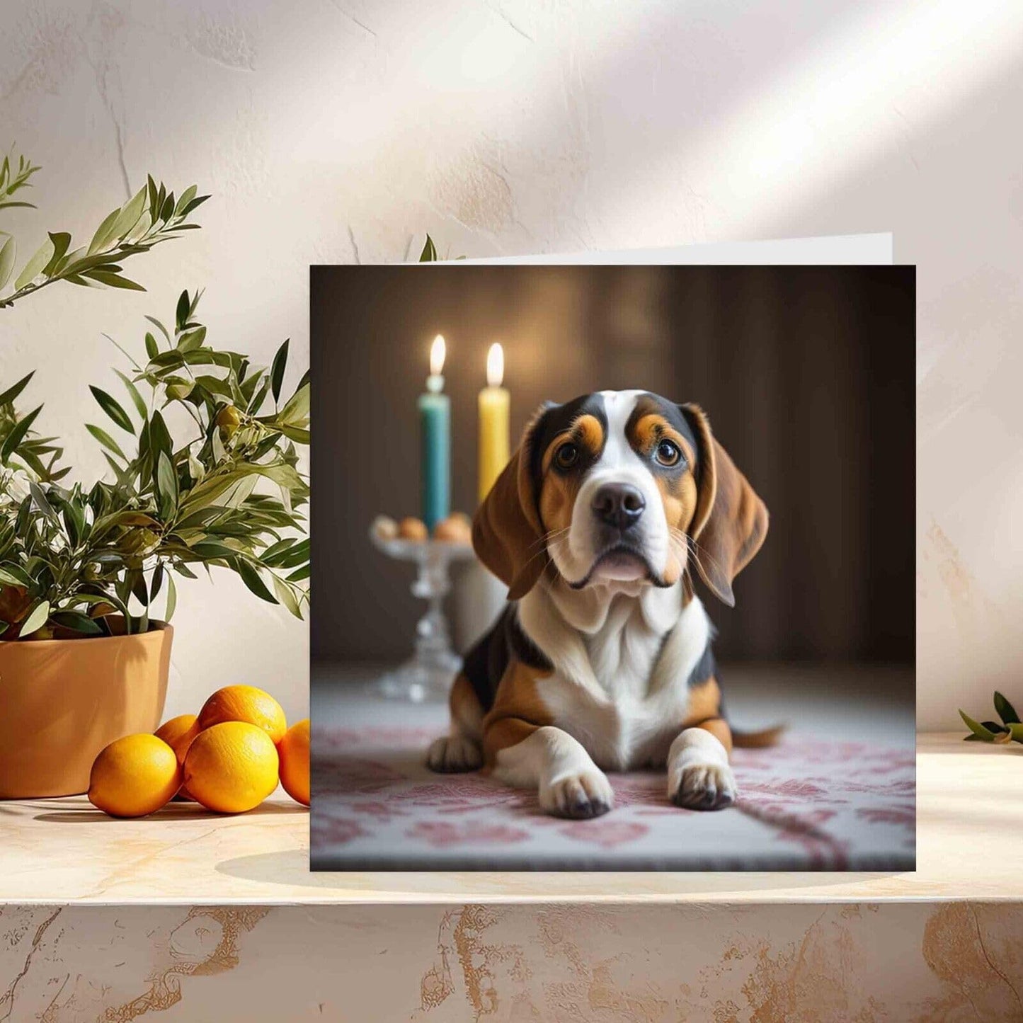 Beagle Dog Greeting Card - 145mm x 145mm