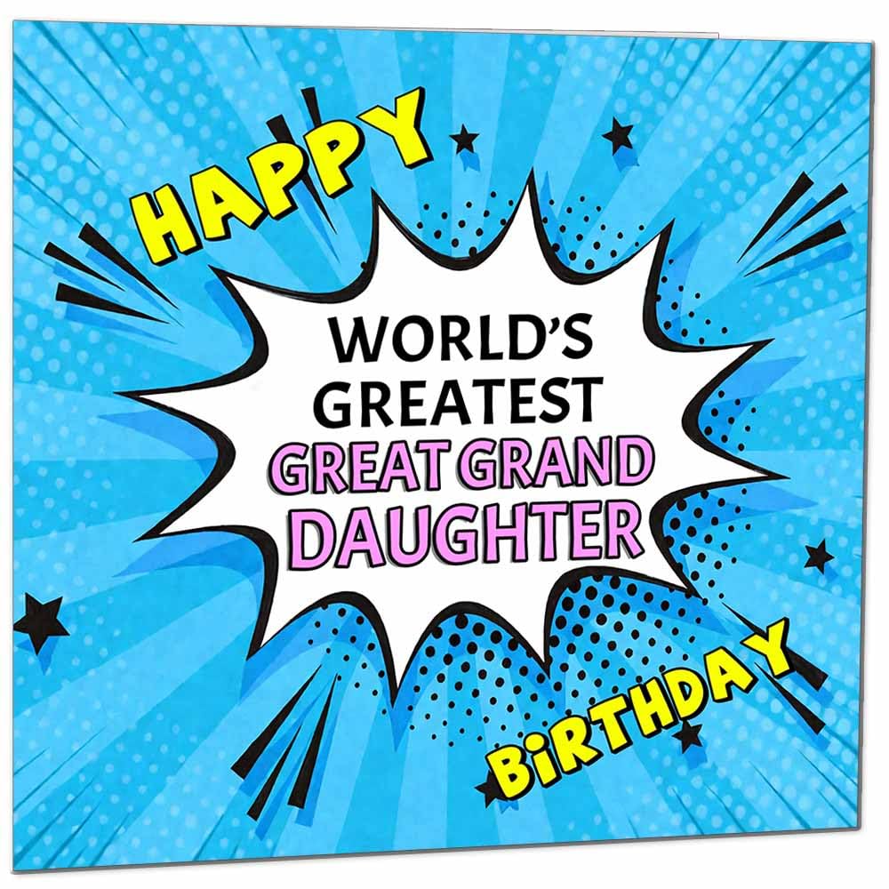 Wife Birthday Card - World's Greatest - Comic Book Pop Art Style Birthday Card for Wife