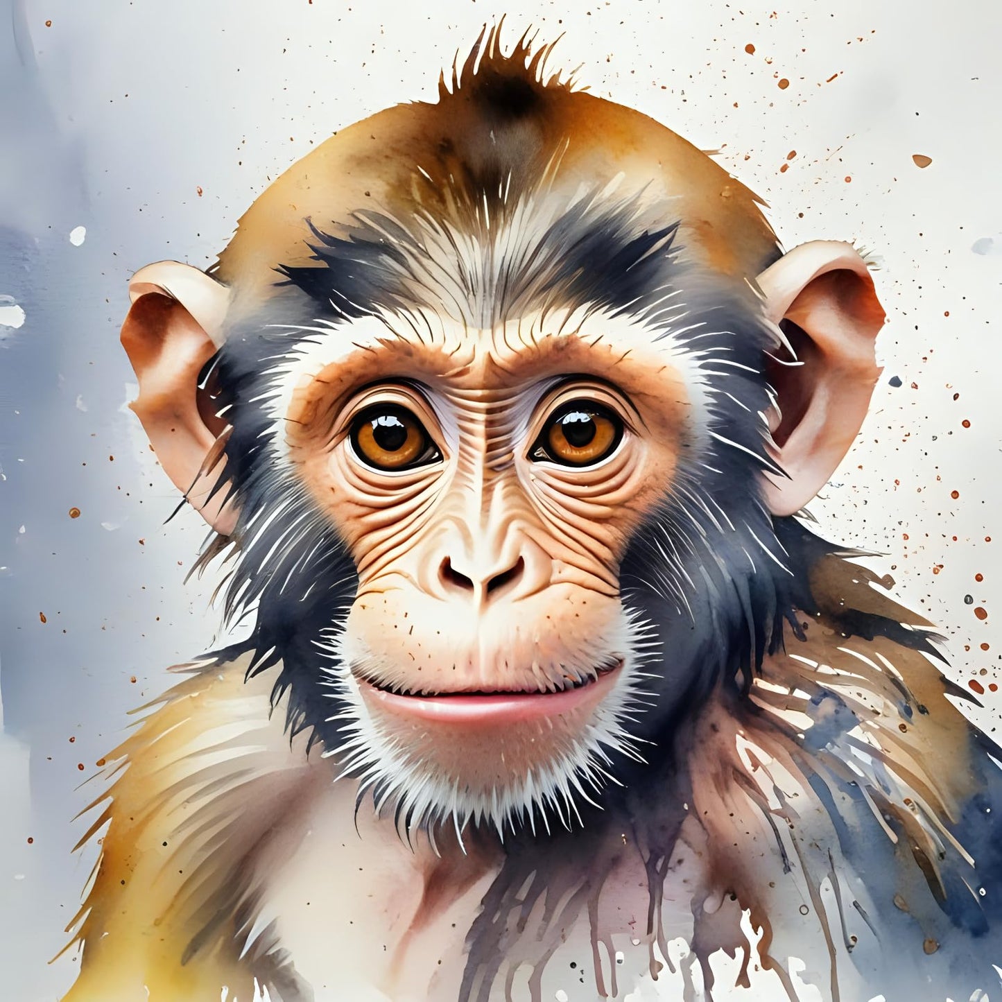 Monkey Greeting Card Any Occasion - birthday card