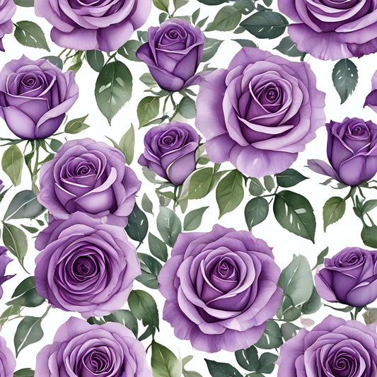 Purple Roses Greeting Card - Any Occasion 145 x 145mm