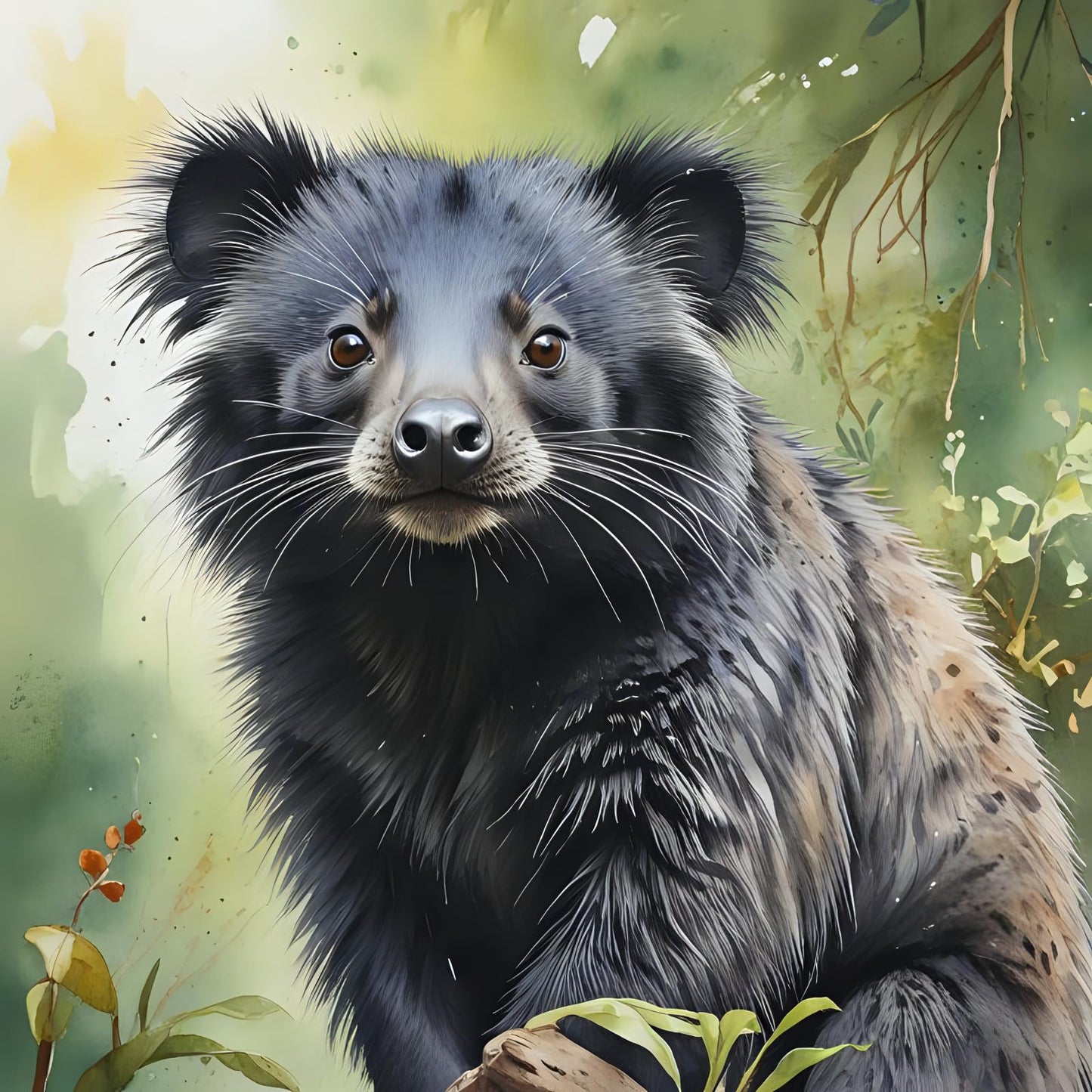 Binturong Greeting Card - 145 x 145mm