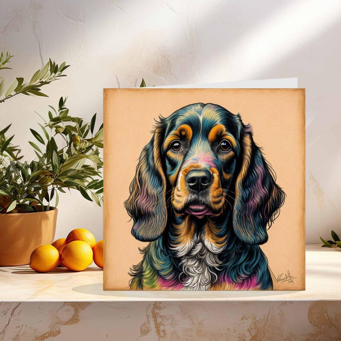 Cocker Spaniel Greeting Card - Cocker Spaniel Dog 145mm x 145mm