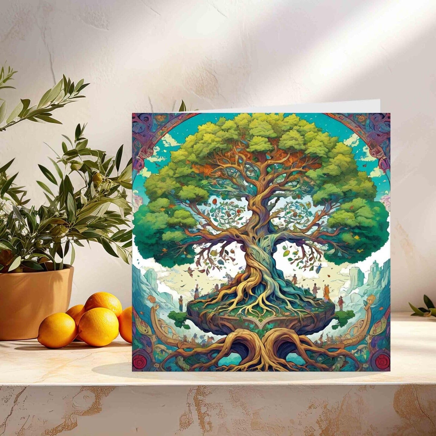 Yggdrasil Tree of Life Greeting Card Norse Nordic 145mm x 145mm