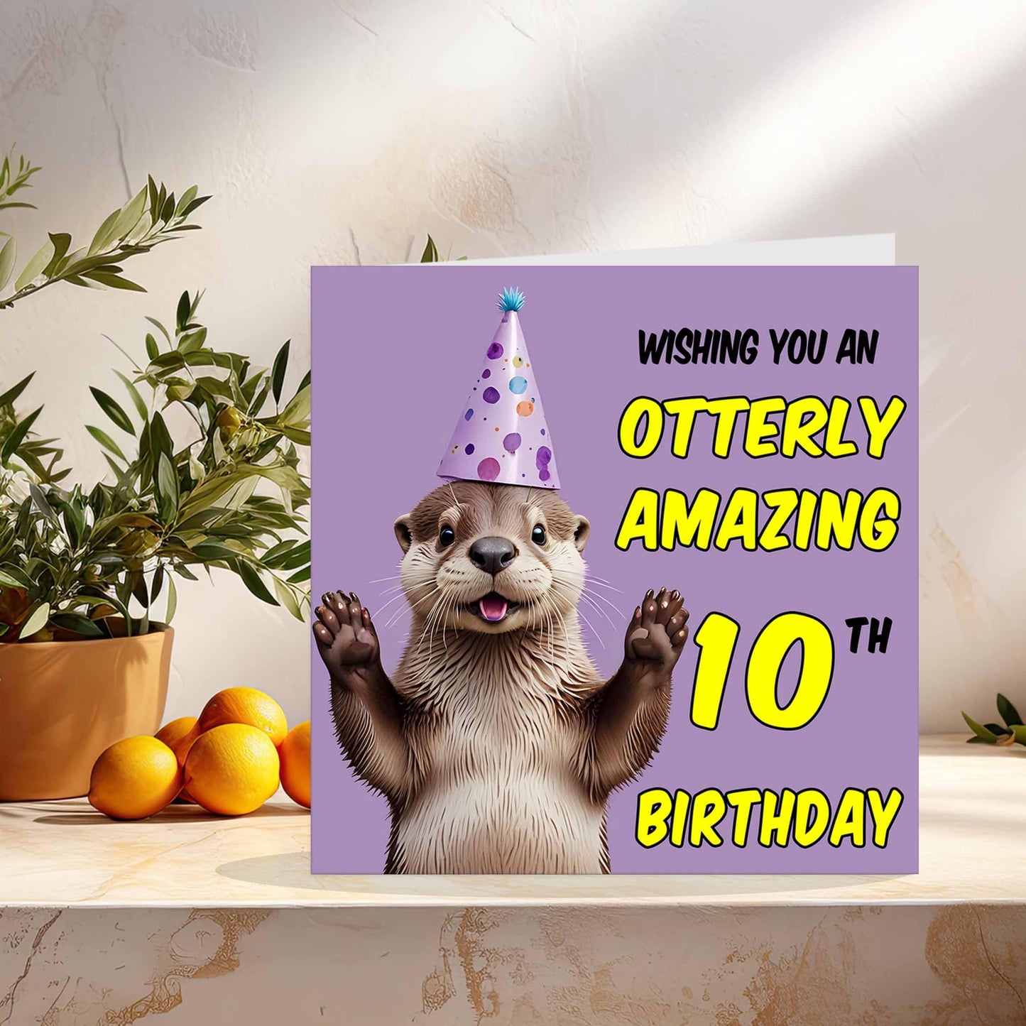 Otter Birthday Card - Otterly Amazing - Funny Otter Birthday Card