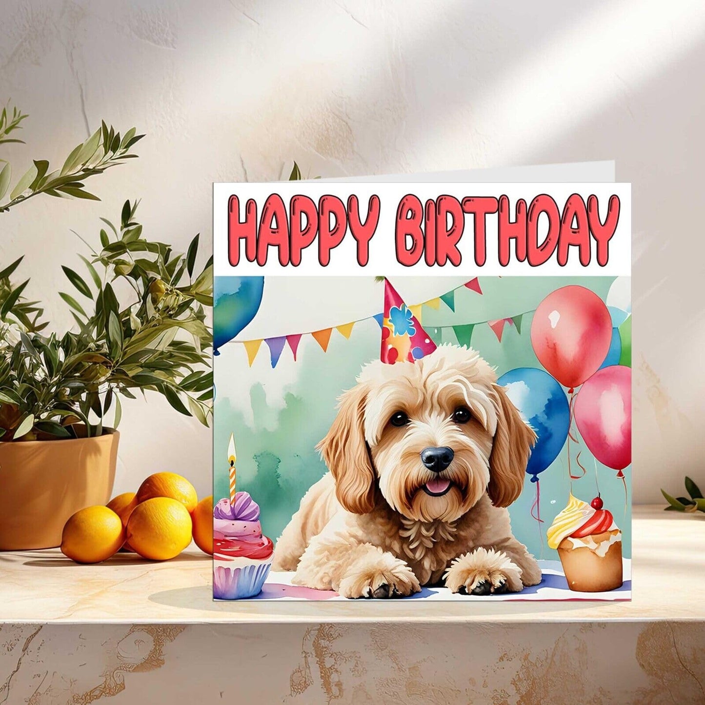 Cockapoo Birthday Card - Fun Animal Birthday Card - 145 x 145mm