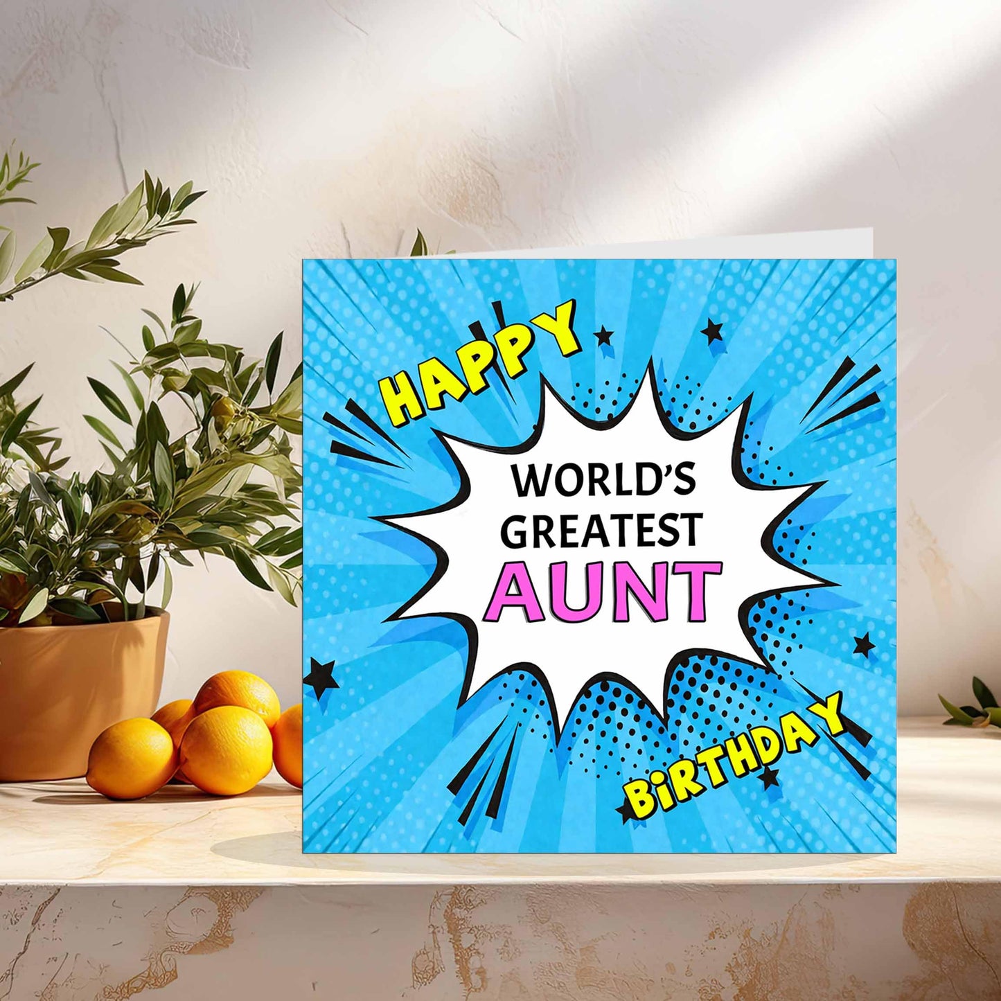 Wife Birthday Card - World's Greatest - Comic Book Pop Art Style Birthday Card for Wife