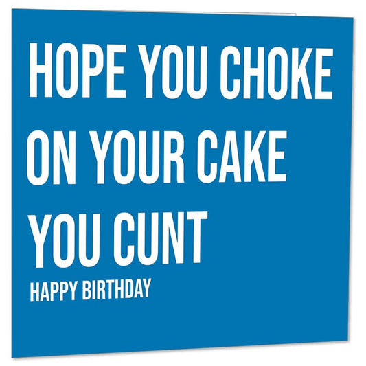 Rude Birthday Cards - You C*nt - Funny Offensive birthday Cards for Best Friend - Purple Fox Gifts