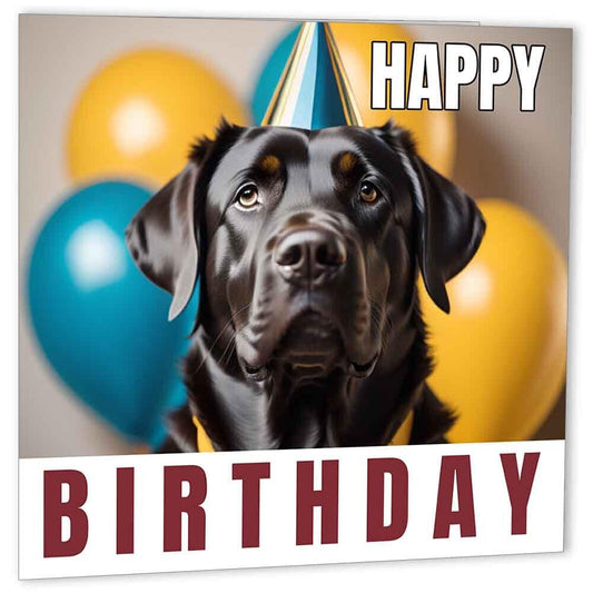 Labrador Birthday Card 147 x 147mm Dog - Purple Fox Gifts