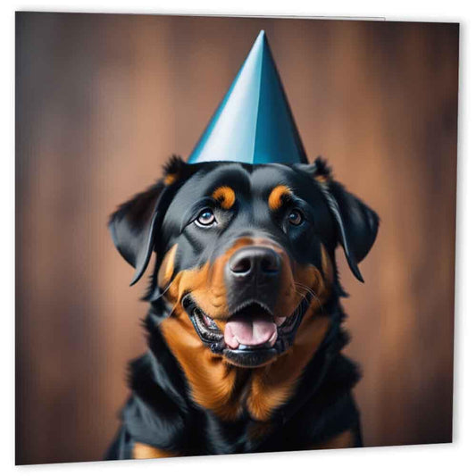 Rottweiler Greeting Card 147 x 147mm Dog - Purple Fox Gifts