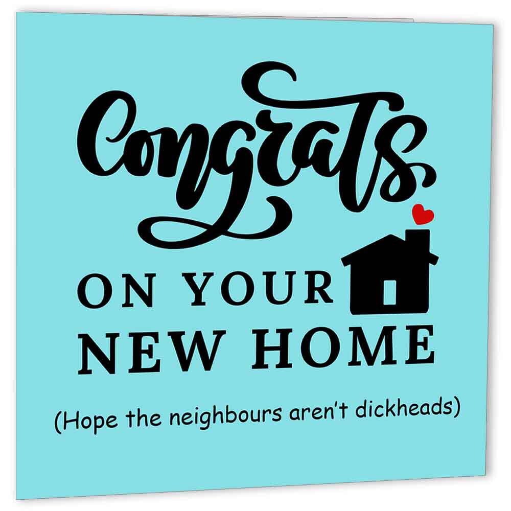 Funny Happy New Home Card - D*ckheads - Rude Congratulations Housewarming - Purple Fox Gifts