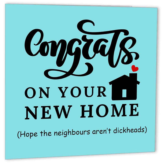 Funny Happy New Home Card - D*ckheads - Rude Congratulations Housewarming - Purple Fox Gifts