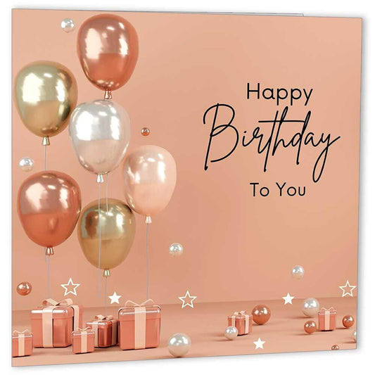 Happy Birthday To You Card 147 x 147mm - Purple Fox Gifts