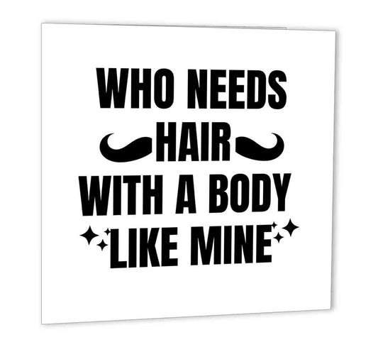 Bald Birthday Card - Funny Birthday Gifts for Him, Novelty Baldie Card for Dad - Purple Fox Gifts
