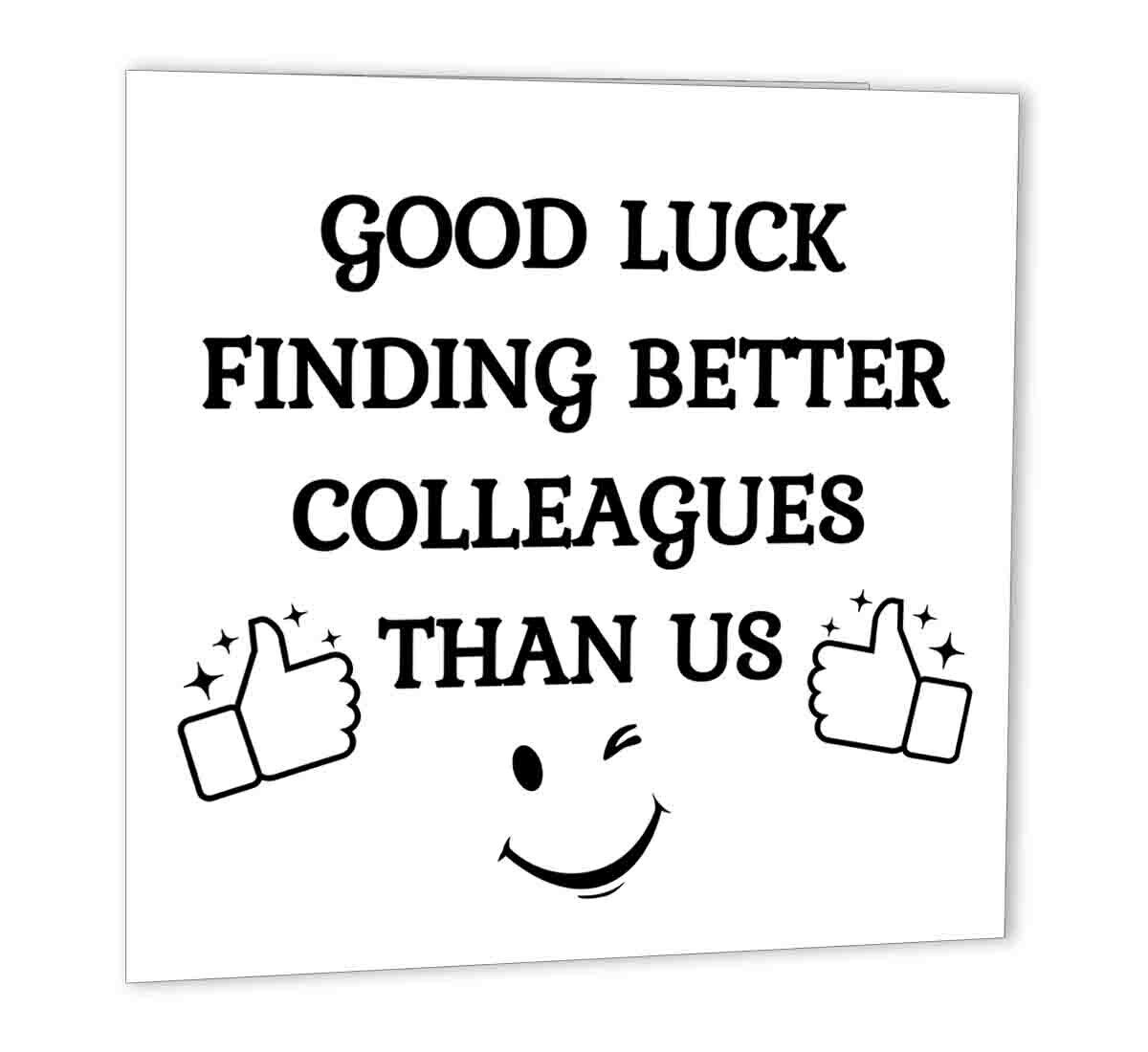 Leaving Card for Co Worker Men Women - Finding Better Colleagues Than Us - Purple Fox Gifts