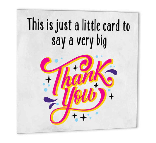 Thank you Card - 147 x 147mm - Purple Fox Gifts