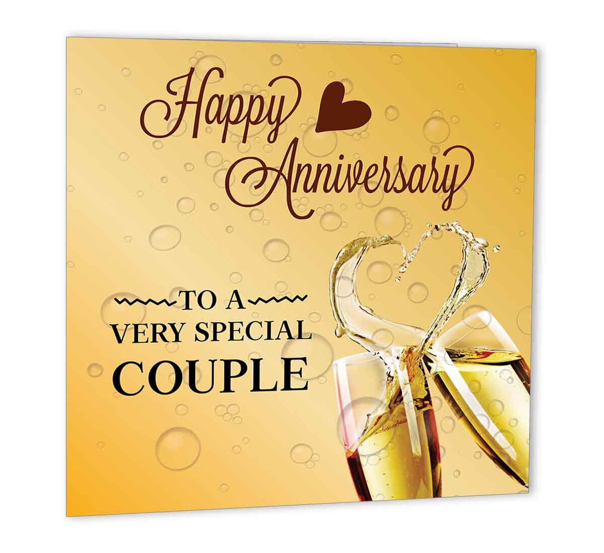 Happy Anniversary Card 147 x 147mm Funny Anniversary Card for couples - Purple Fox Gifts