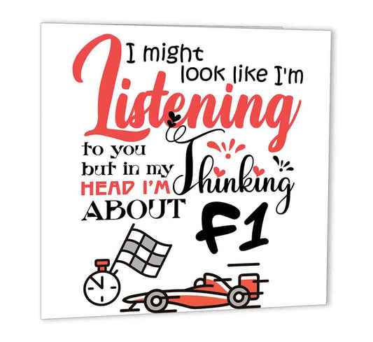 F1 Foruma 1 Birthday Card Grand Prix 147 x 147mm - Purple Fox Gifts