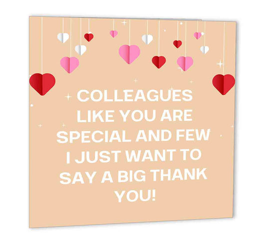 Colleague Co Worker Leaving Card Birthday- A Big Thank You 147 x 147mm - Purple Fox Gifts