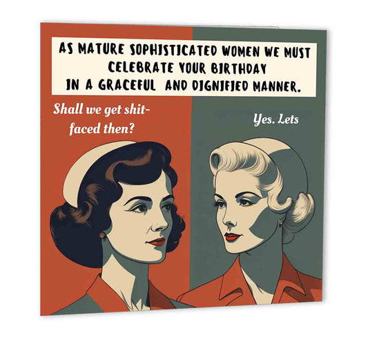 Funny Birthday Cards for Women Her Best Friend rude female ladies birthday card - Purple Fox Gifts