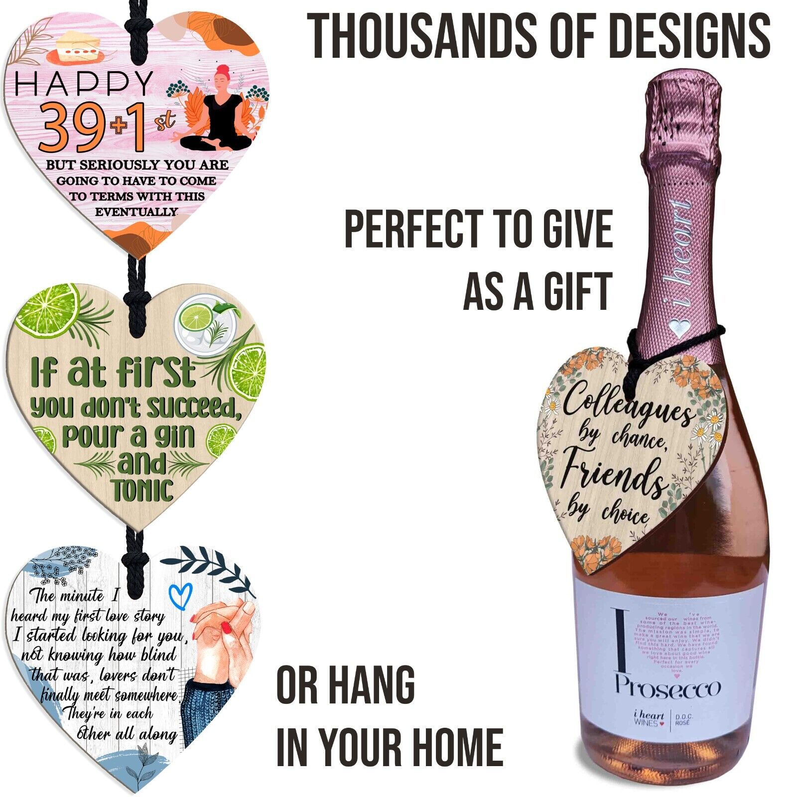 Gin Dependant Woman Funny Gin & Tonic Gift Hanging Sign - Purple Fox Gifts