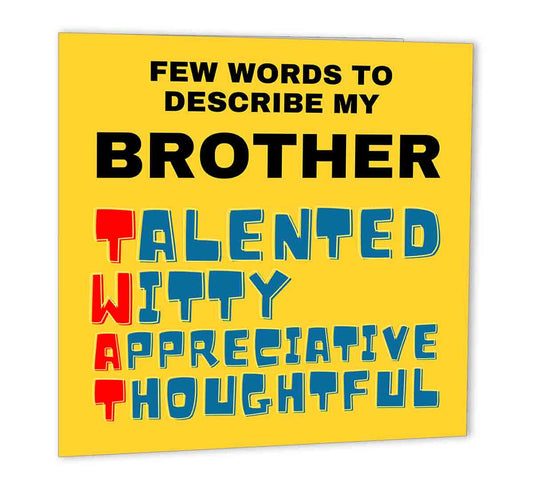 Rude Birthday Card For Brother Funny Joke Novetly Brothers birthday Card - Purple Fox Gifts