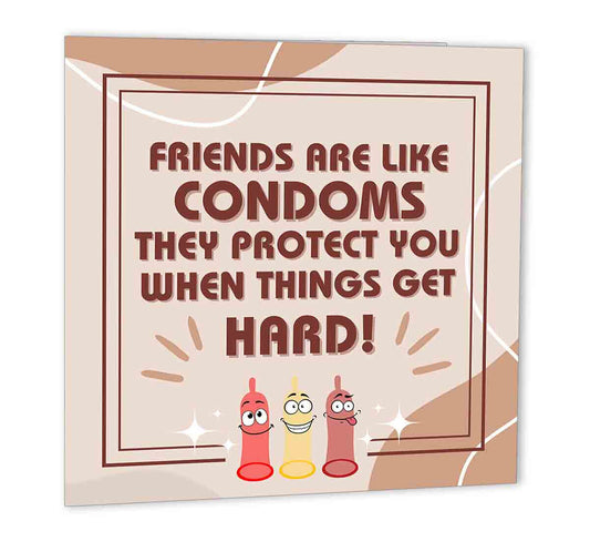 Funny Friends Thank You Friendship Cards - When things get hard - Bestie - Purple Fox Gifts