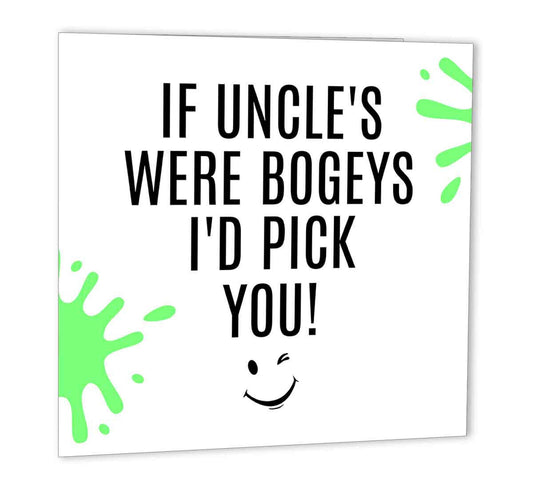 If Uncles were Bogeys Funny Uncle Birthday Card 147 x 147mm - Purple Fox Gifts