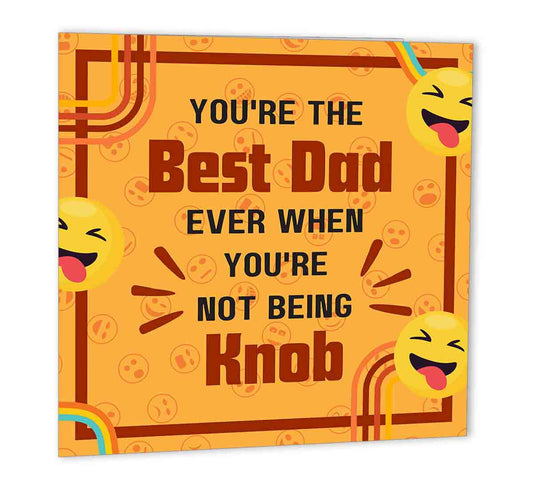 Rude Funny Birthday Card For Dad Funny Joke Fathers Day Card 147 x 147mm - Purple Fox Gifts