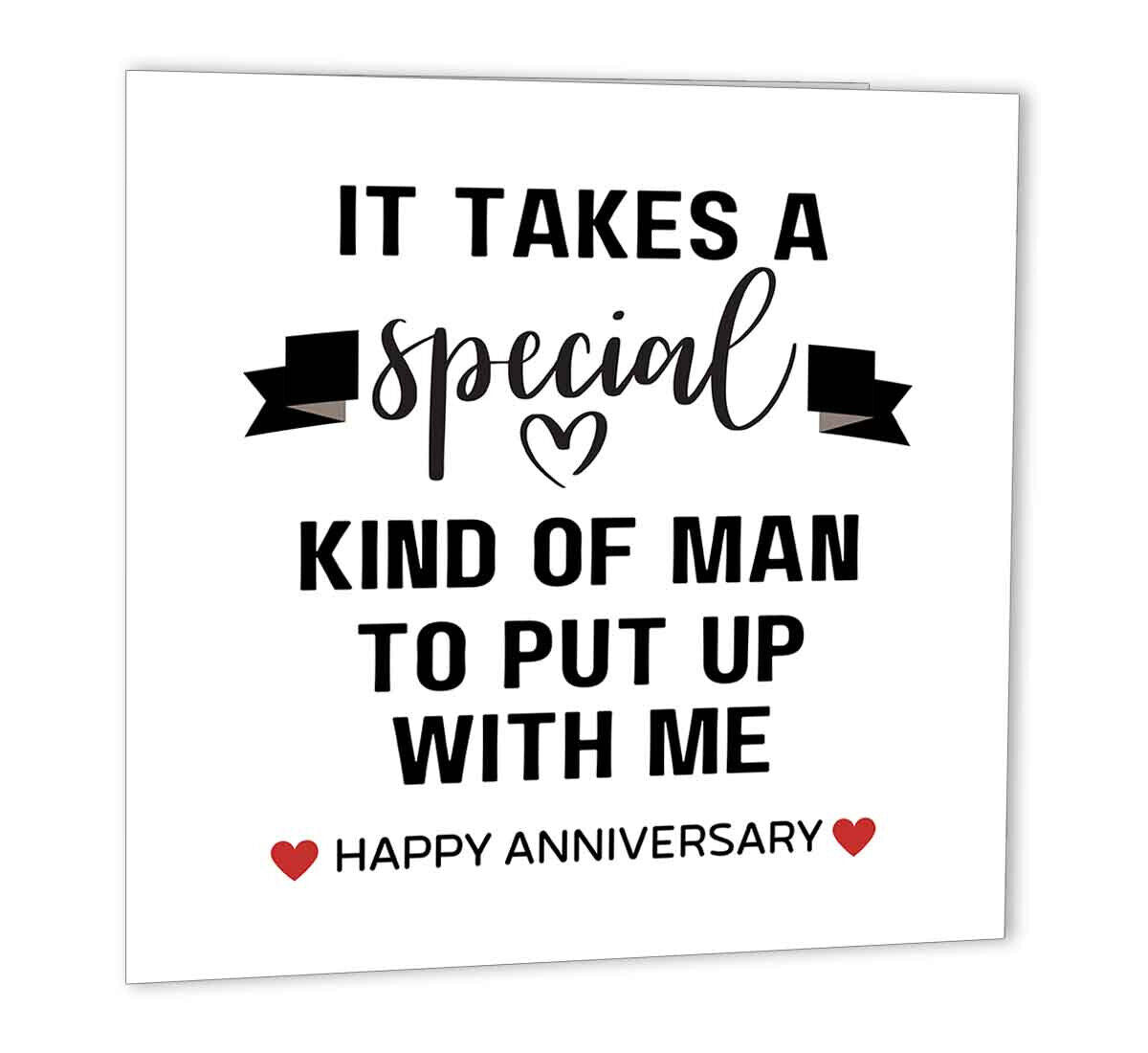 Anniversary Card for Boyfriend Husband - It takes a special kind of man - Purple Fox Gifts