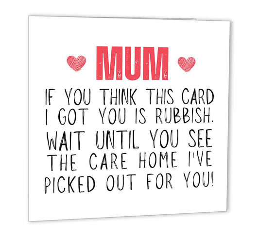 Funny Rude Birthday Card for Mum - Joke Happy Birthday Card mom mother - Purple Fox Gifts