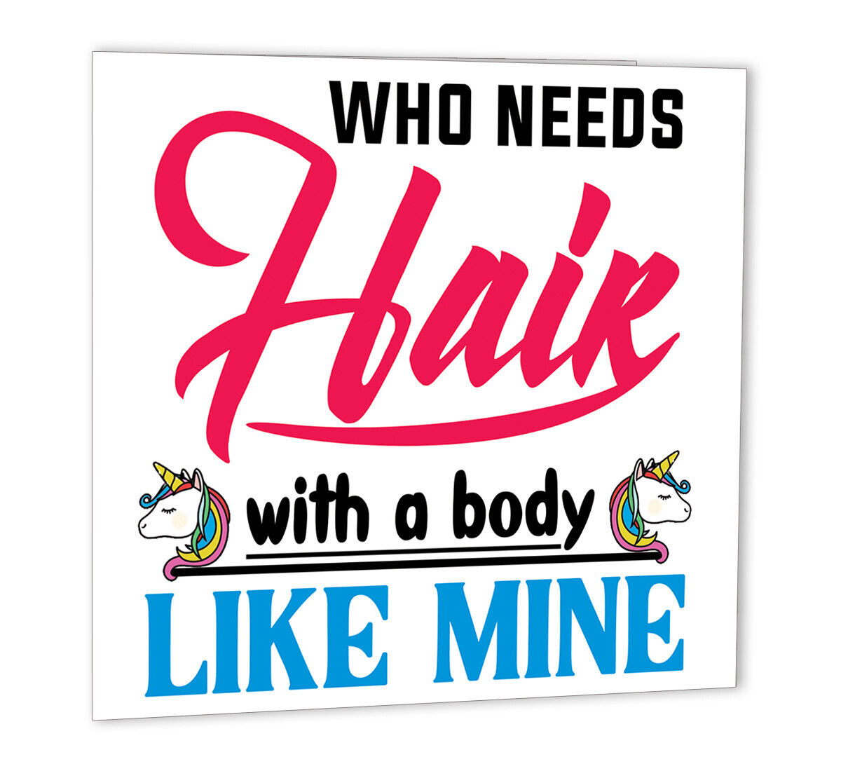 Who Needs Hair - Bald Birthday Card - Funny Birthday Card for Bald Dad - Purple Fox Gifts