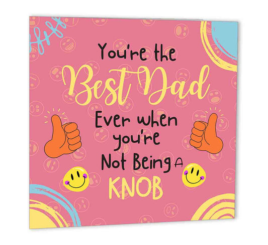 Rude Birthday Card For Dad Funny Joke Fathers Day Card 147 x 147mm - Purple Fox Gifts