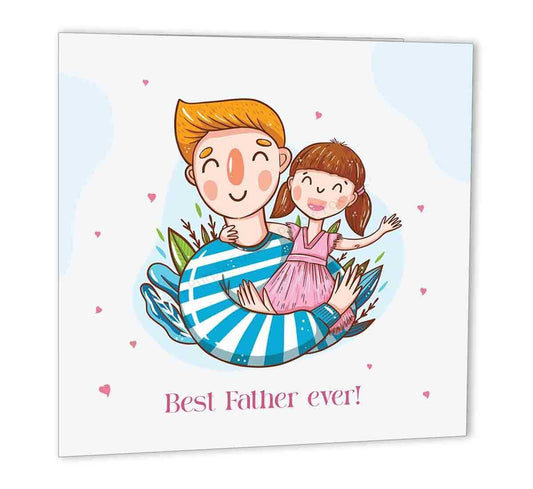 Best Daddy Ever Birthday Card For Dad Cards for Fathers Day Dads Bday card from - Purple Fox Gifts