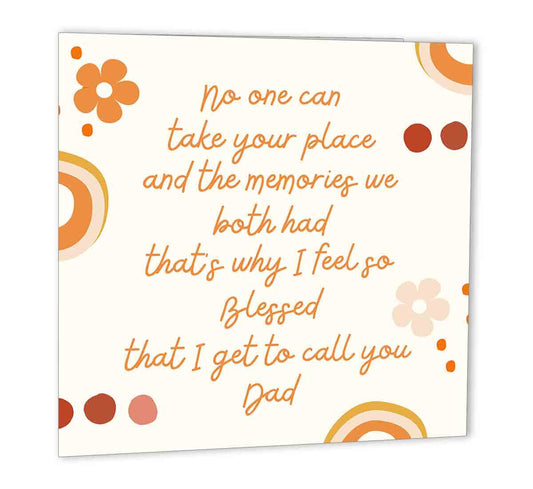 Dad Birthday Card for Dads Birthday Father Thoughtful Happy Birthday 147 x 147mm - Purple Fox Gifts