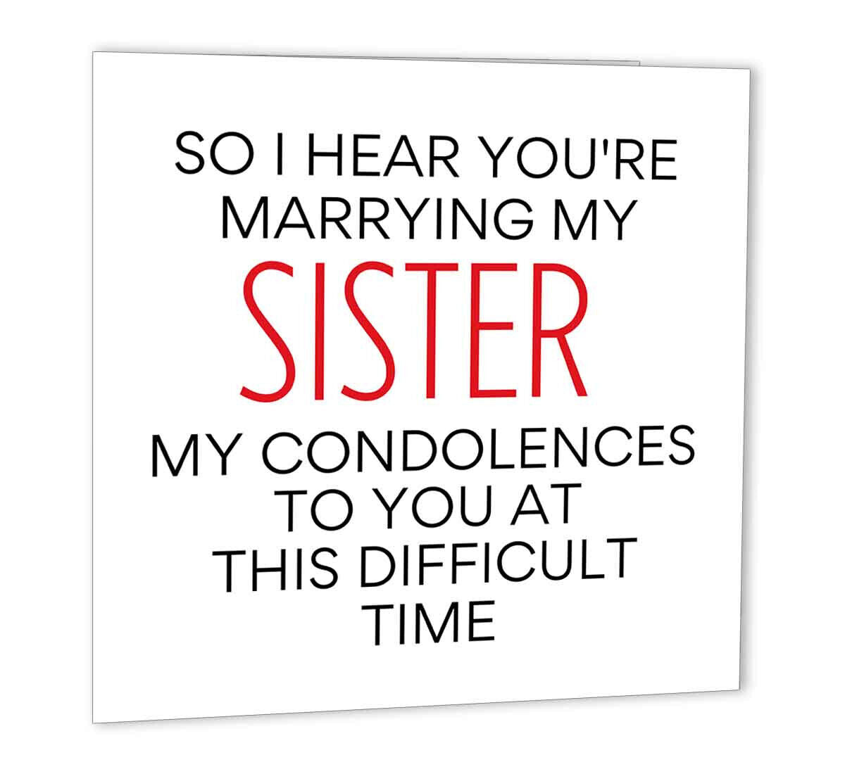 Funny Engagement Cards for Couples - About To Marry My Sister - Congratulations - Purple Fox Gifts