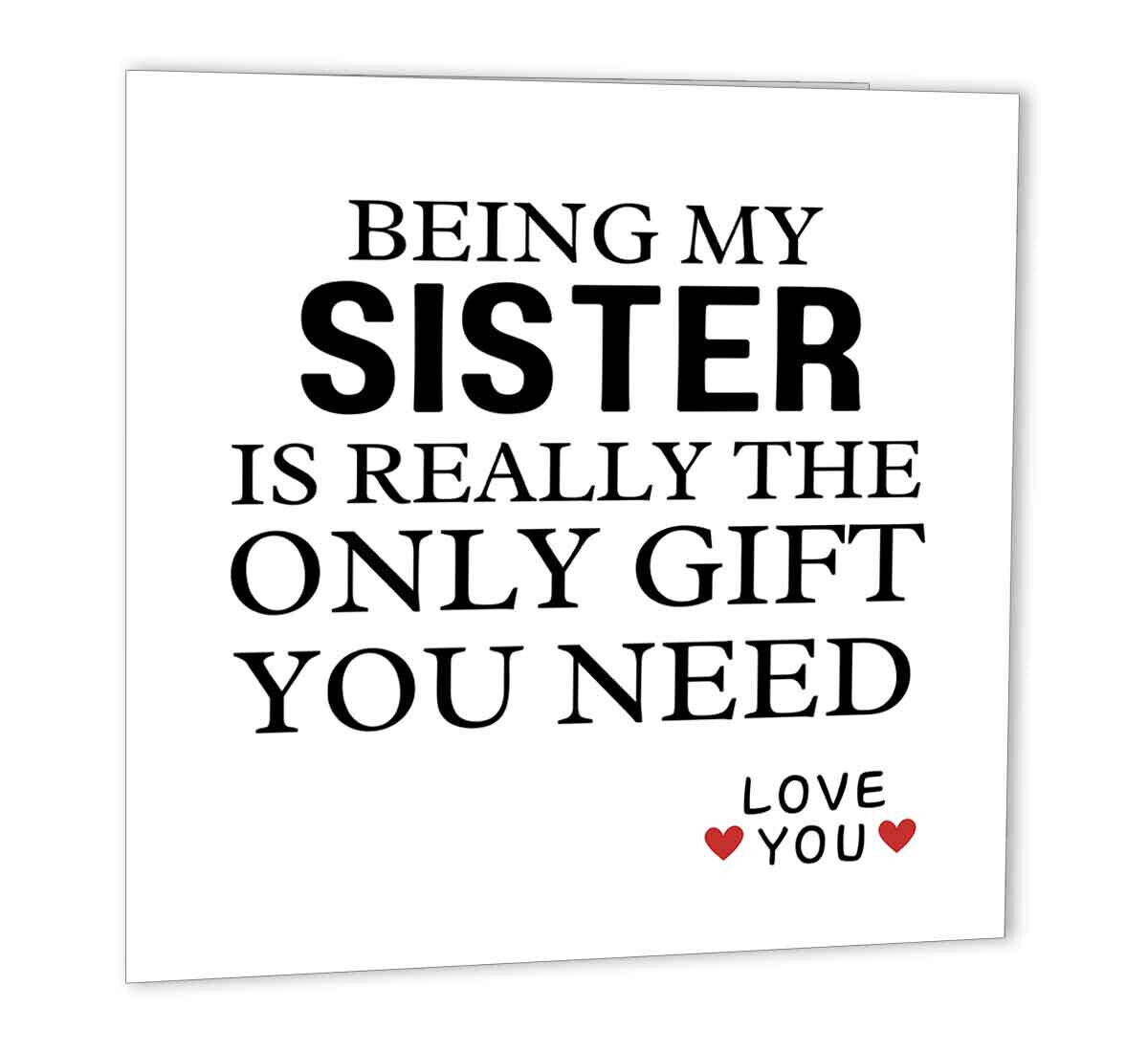 Sister Birthday Card Funny Card for Sisters Birthday - 147 x 147mm - Purple Fox Gifts