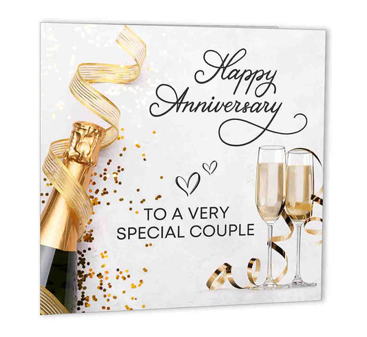 Happy Anniversary Card 147 x 147mm Anniversary Card for couples Special couple - Purple Fox Gifts