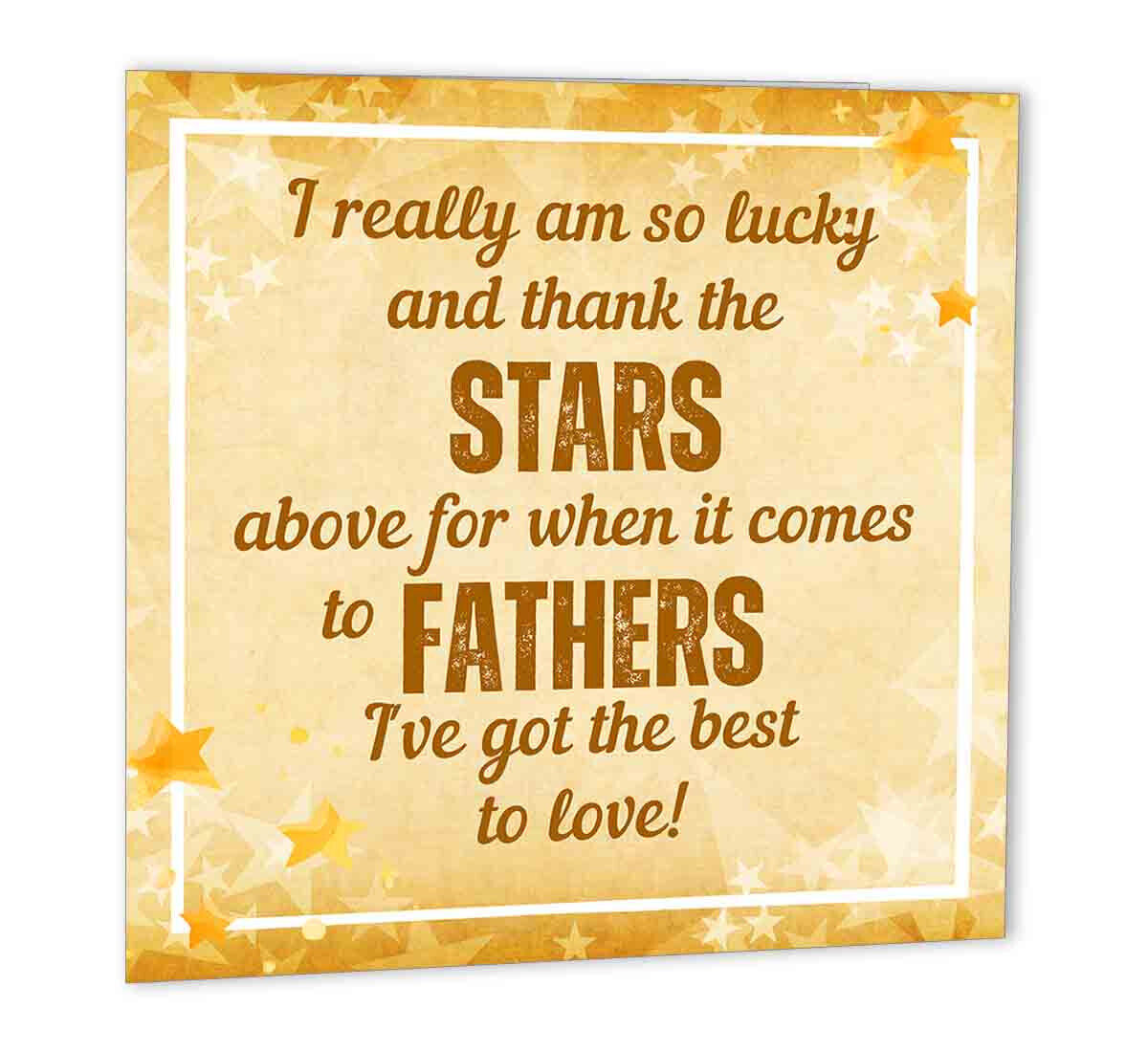 Dad Birthday Card Fathers Day Card From Son Daughter  147 x 147mm - Purple Fox Gifts
