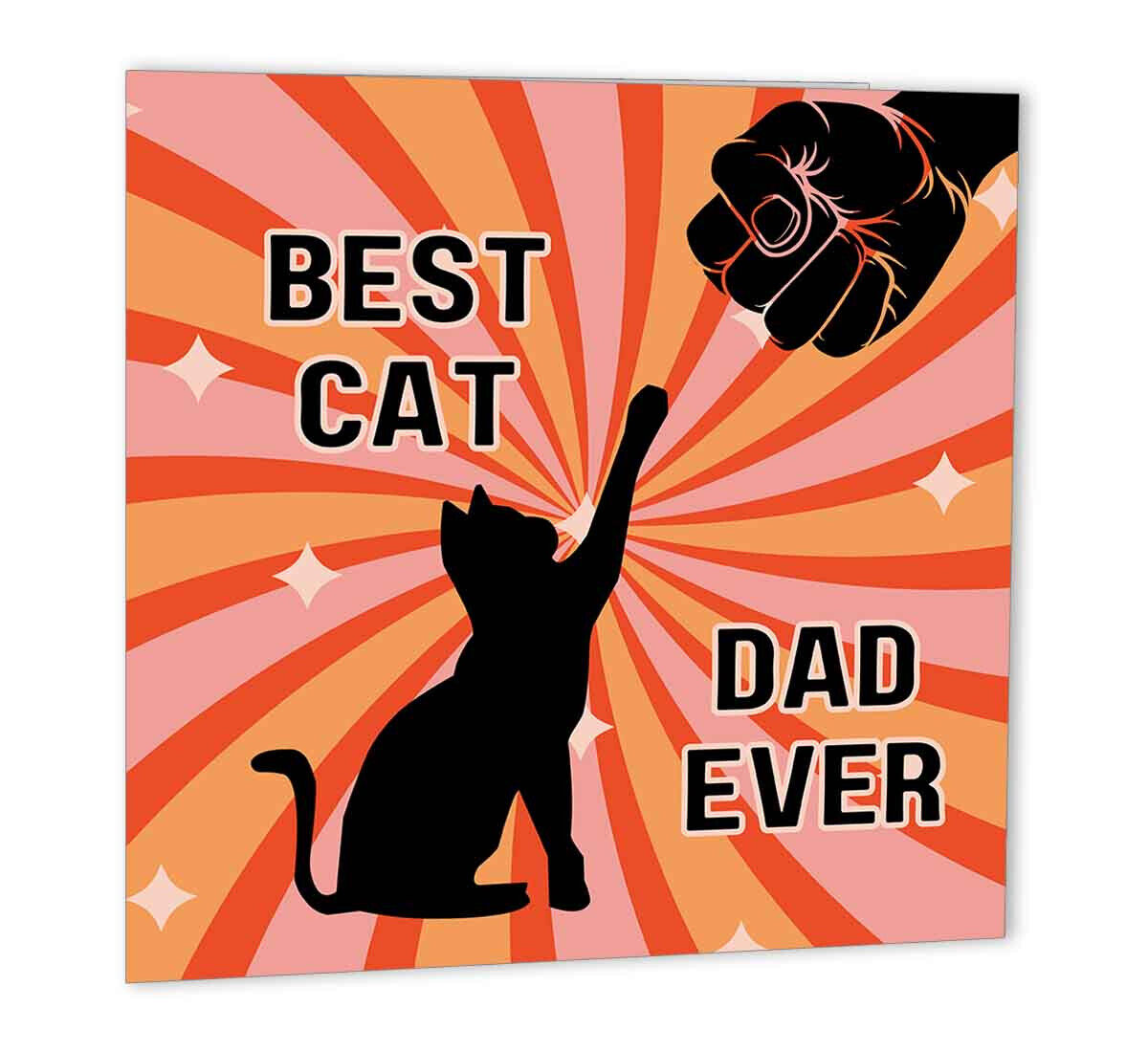 Best Cat Dad Ever - Birthday Card From the Cat Cute card for him boyfriend - Purple Fox Gifts