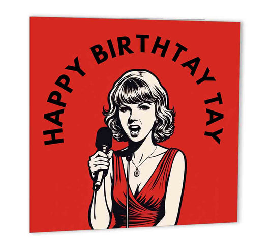 Birthday Cards for Women - Shake It Tay Tay - Happy Birthday Card for Sister Mum - Purple Fox Gifts