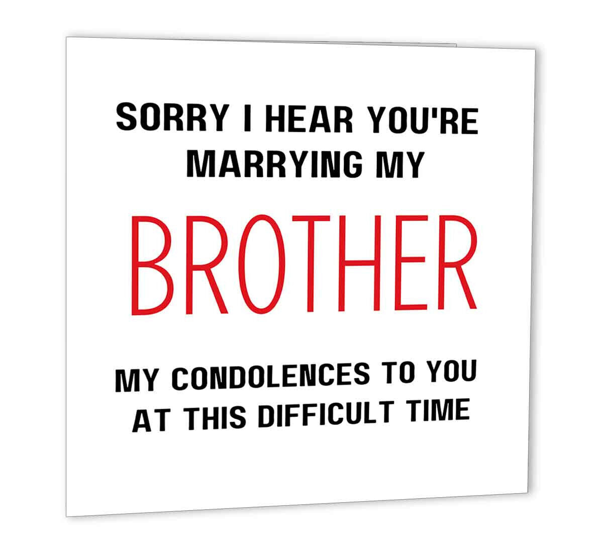 Funny Engagement Cards for Couples - About To Marry My Brother - Congratulations - Purple Fox Gifts
