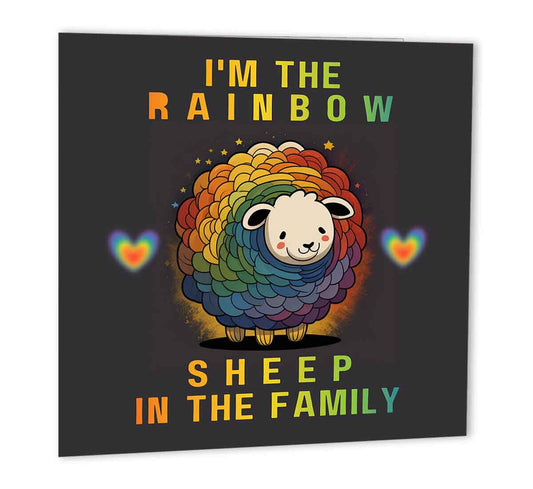 LGBTQIA+ Birthday Card Rainbow Sheep Gay Pride Card Gift - Purple Fox Gifts