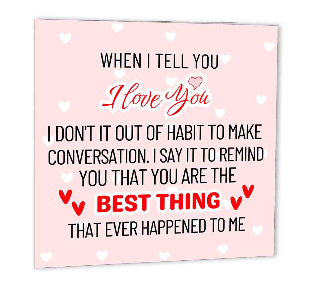 I Love You Anniversary Card - Cute Romantic Card For boyfriend Valentine's - Purple Fox Gifts