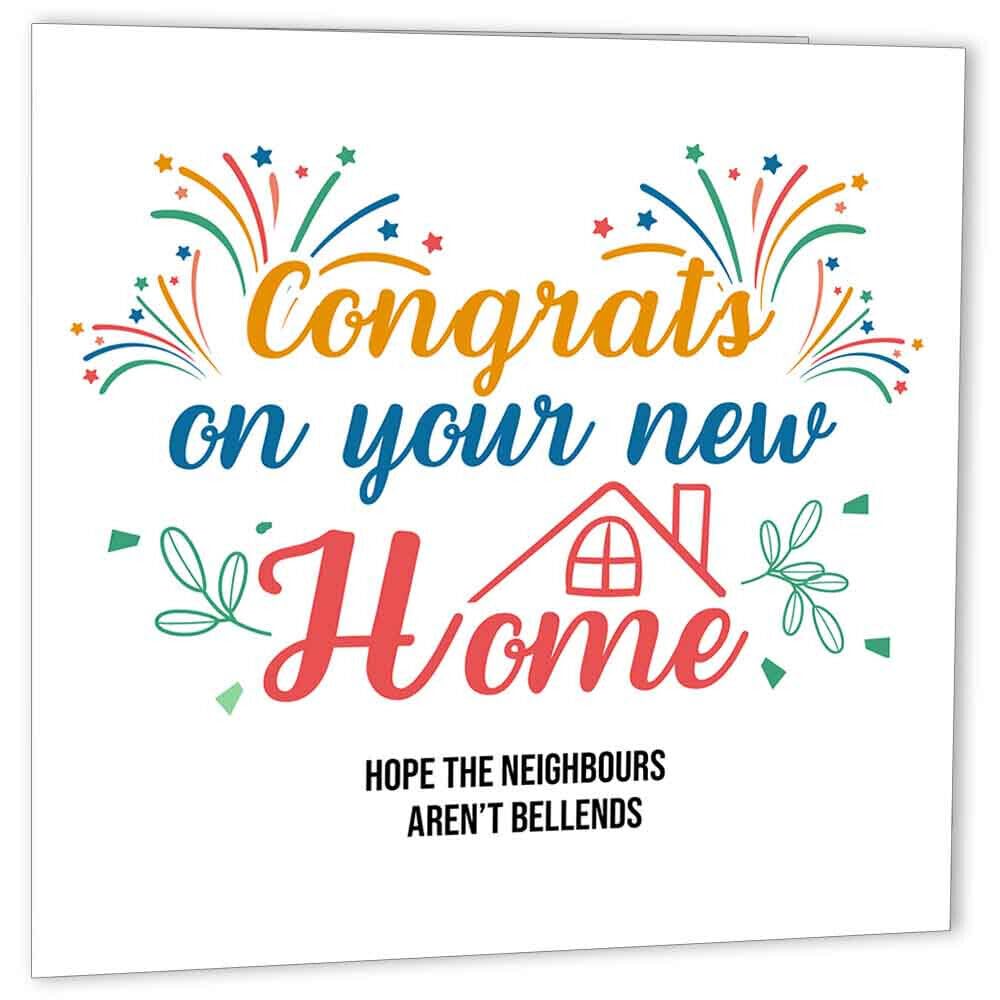 Funny Rude Happy New Home Card - be**ends - Congratulations House warming Cards - Purple Fox Gifts